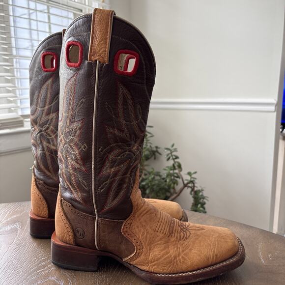 Double H Mens Western Leather Boots Embroidered Buckaroo Style Workwear | 8.5D main image 10